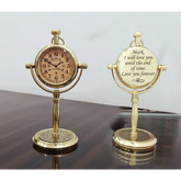 Regalo de reloj de escritorio grabado personalizado para él BDC63